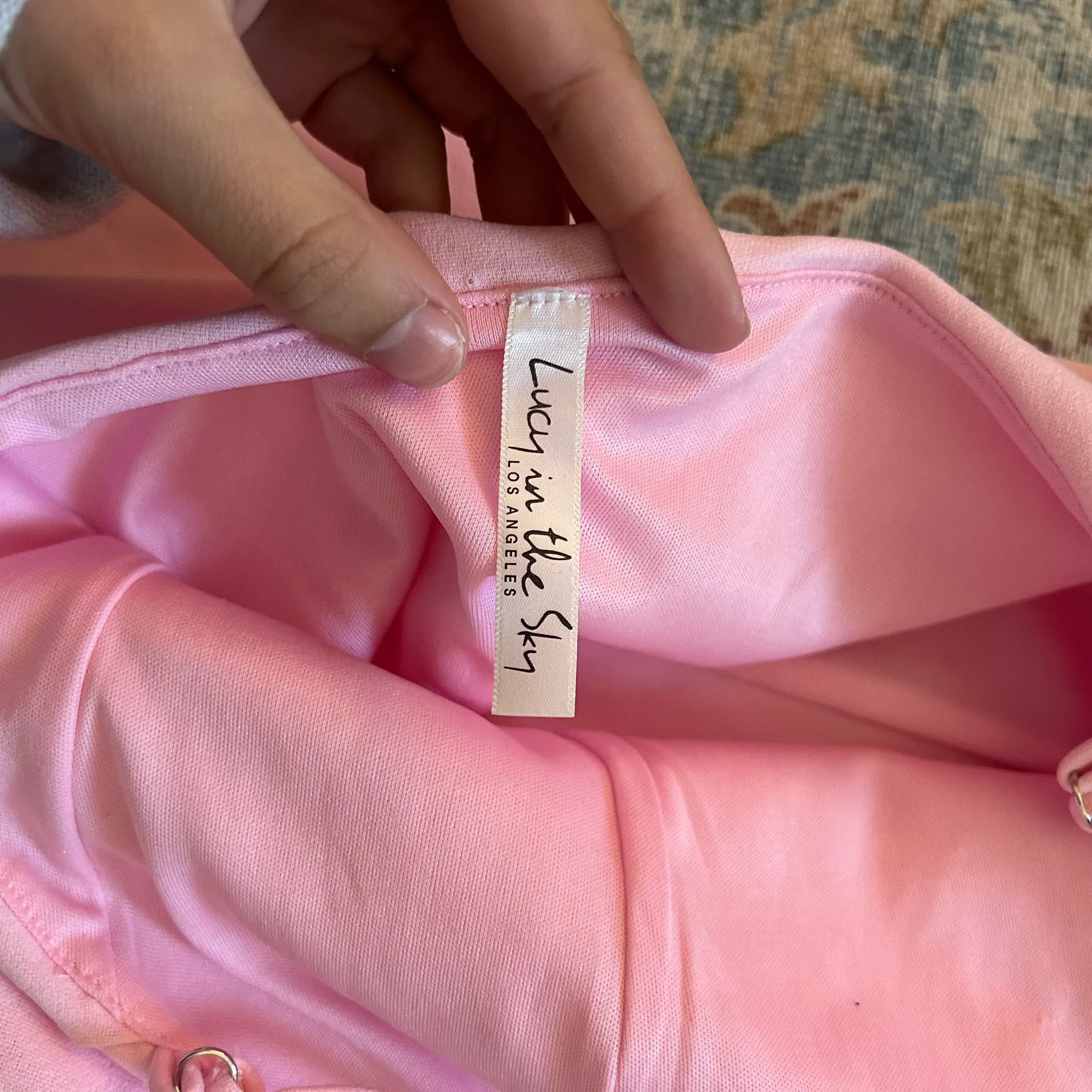 Lucy in the Sky Pink One Shoulder Ruffle Mini Dress - Image 7