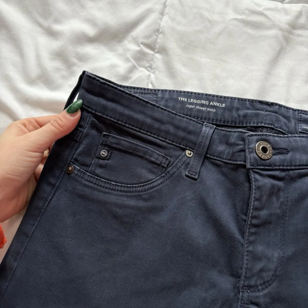 AG Adriano Goldschmied Womens Super Skinny Ankle Jeans Blue Size 27R Office - Image 2