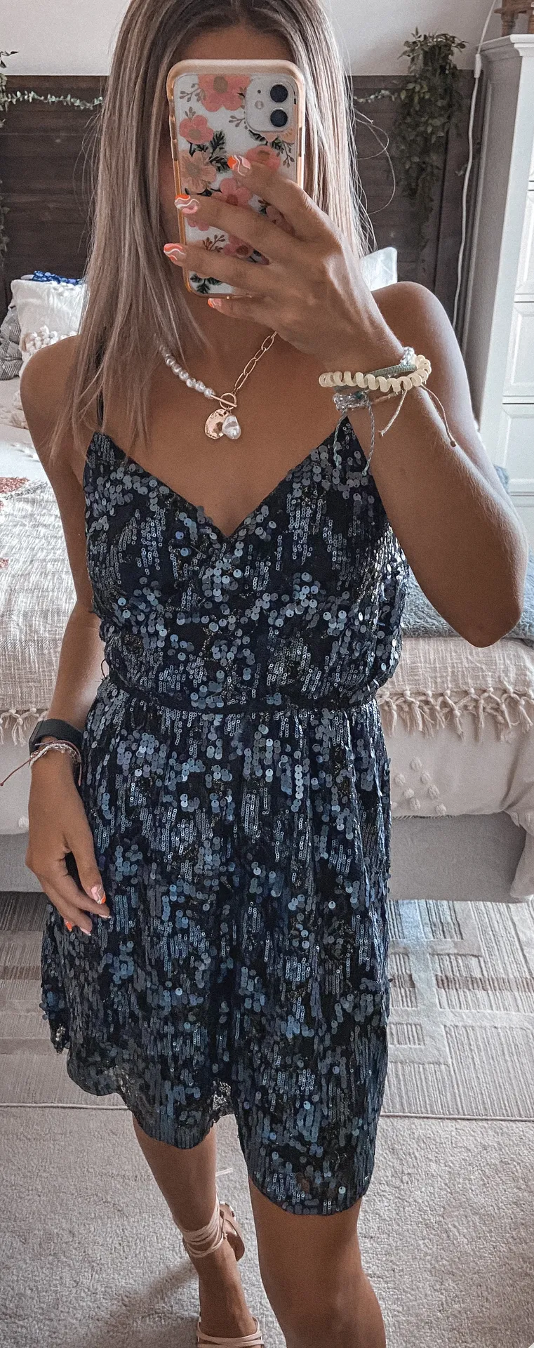 EXPRESS Black Sequin Dress  - Image 2