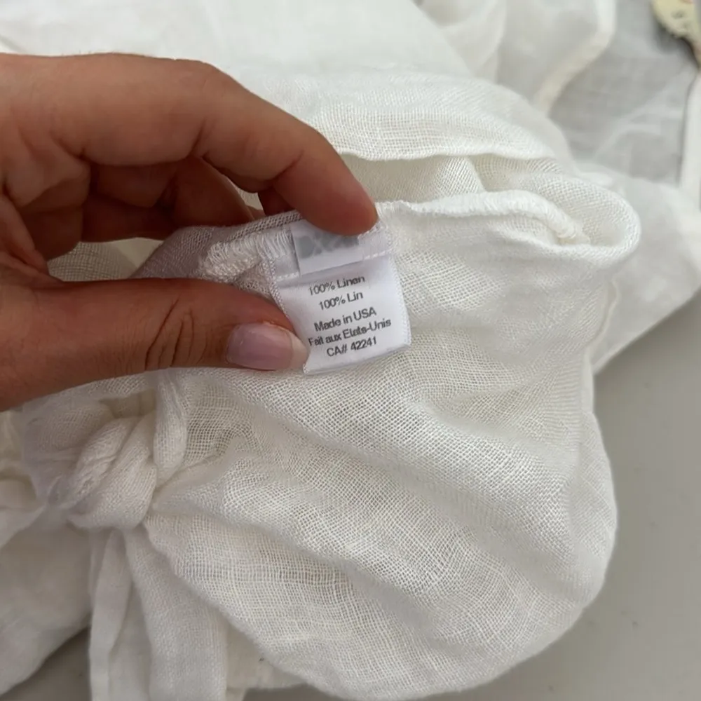 Anthropologie Stark X White Linen Top - Image 7