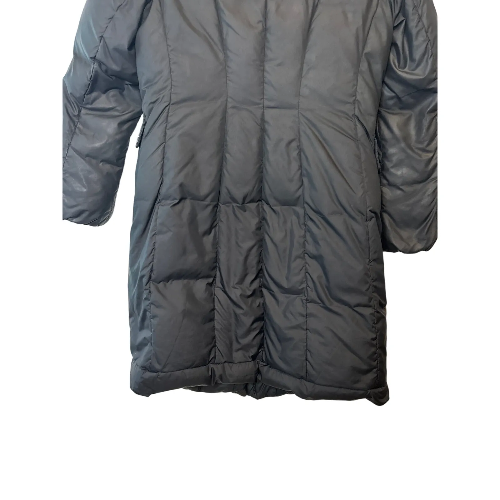 Cole Haan Black Down Midi Puffer Coat Jacket Size Small - Image 8