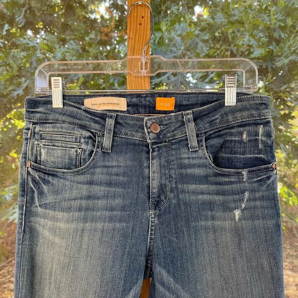 Anthropologie Pilcro And The Letterpress Distressed Skinny Jeans Size 29 - Image 3