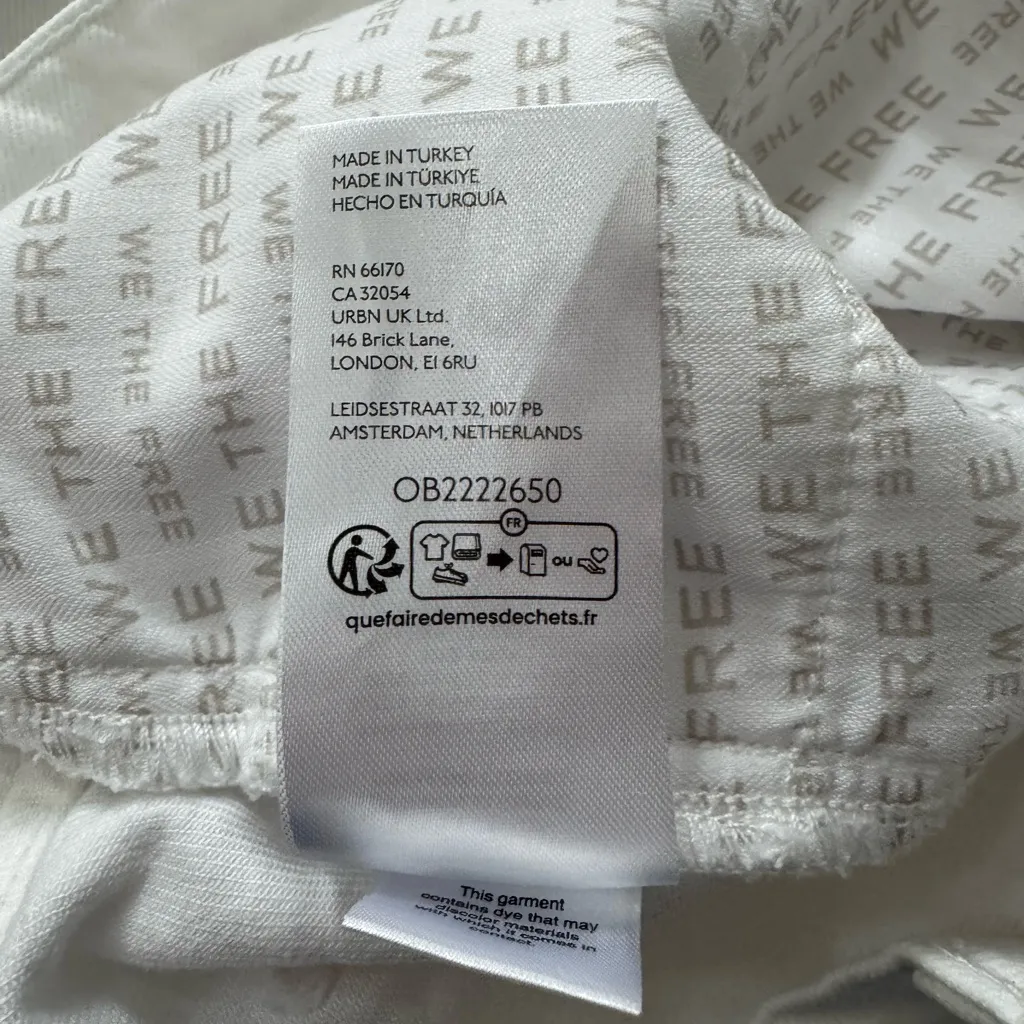 NWOT Women's Free People Stride White High Waist Baggy Denim Jeans Size 30 - Image 9