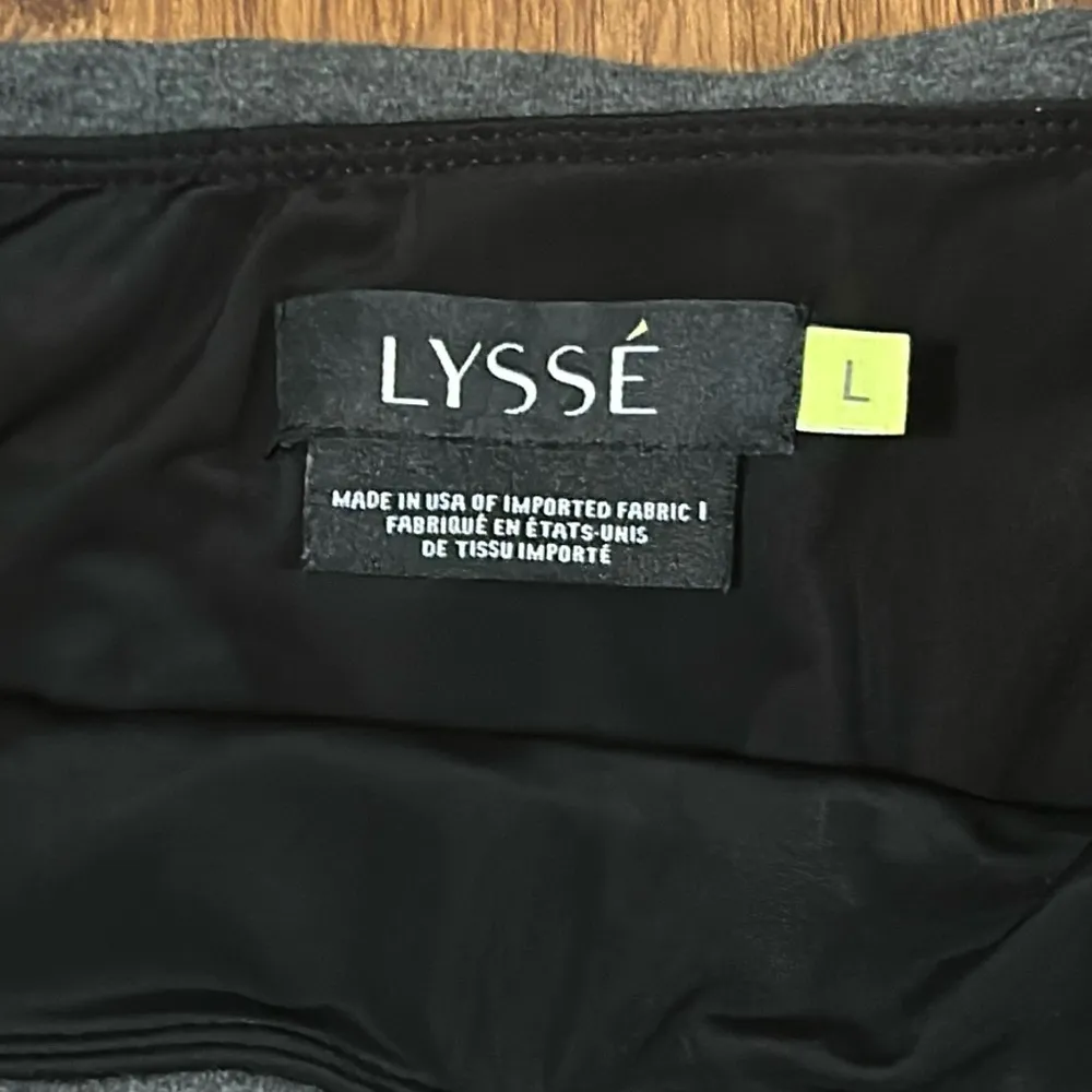 Leggings Ponte Gray Cropped High Waist Leggings Size M - Image 3