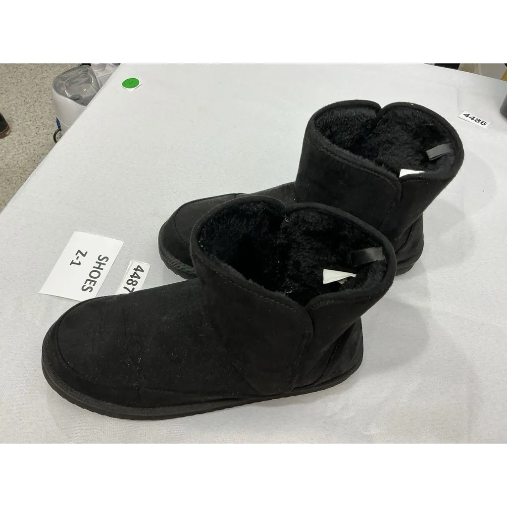 Womans Old Navy Pull On Ankle Boots 8 Black Lined Light Weight - Image 3