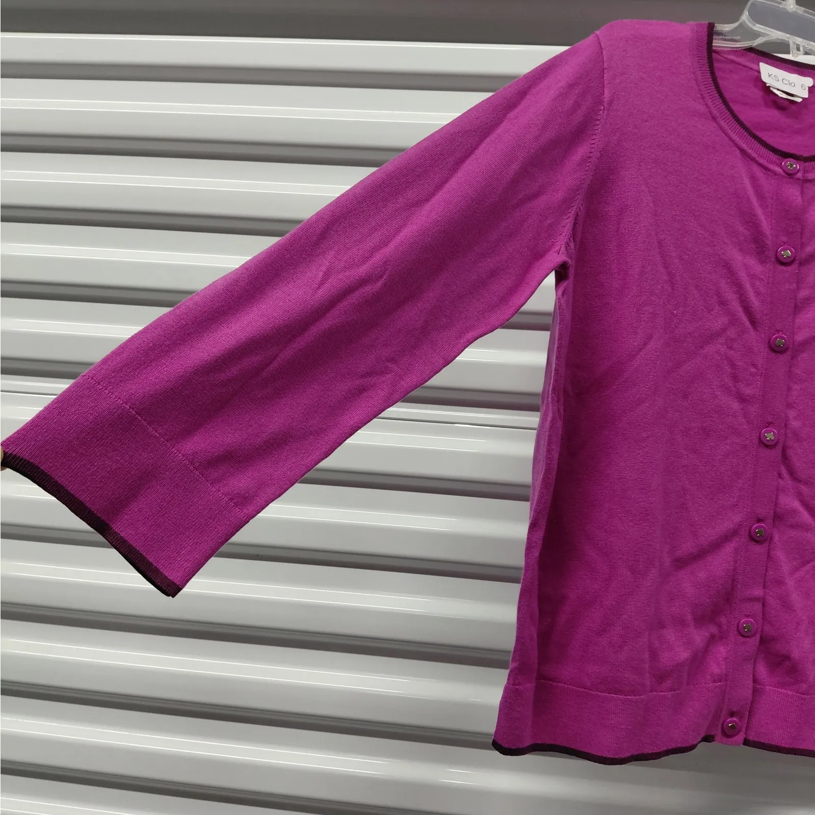 Kate Spade Womens Cardigan Sweater XXL Pink Silk Blend Quiet Luxury Office Chic - Image 3