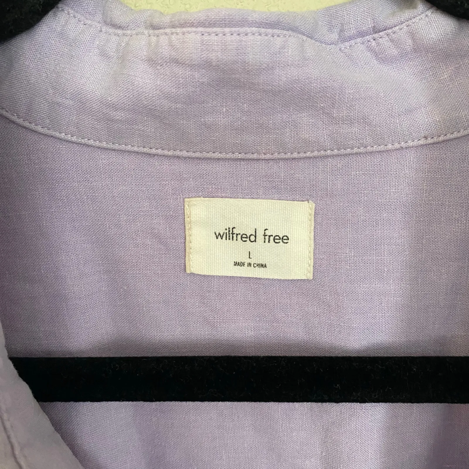 Wilfred Free Lavender Purple Button Down Shirt Boxy Oversized Women's size Large - Image 3