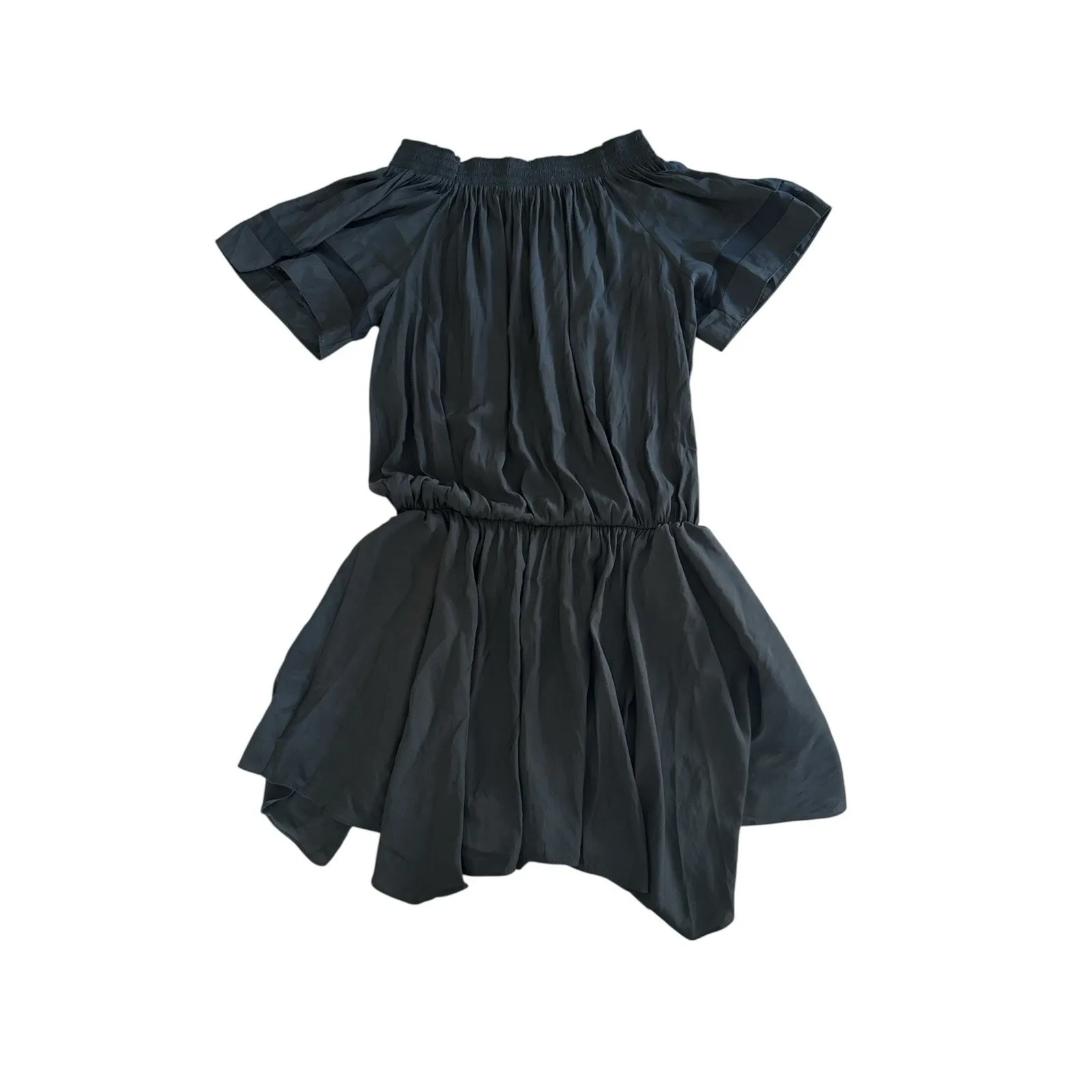 Ramy Brook‎ Jessica Dress Black Off Shoulder Blouson Kerchief Skirt Small $395 - Image 7