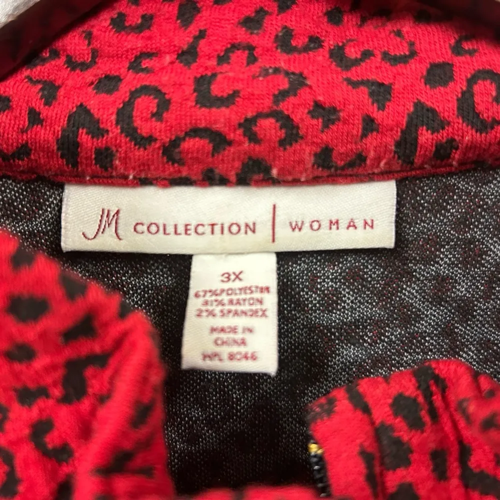 Top This is a beautiful piece from the JM collection. The Collection Woman Xmas Red Size 3X - Image 4