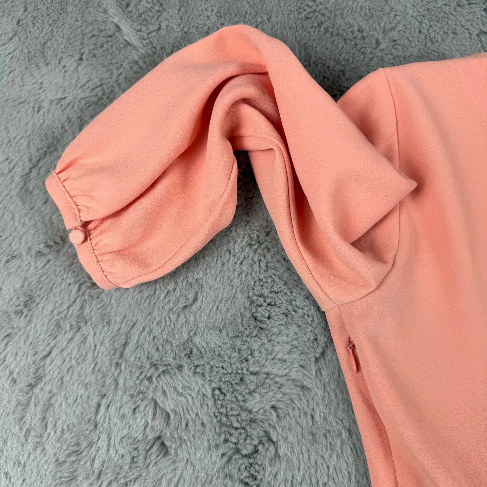 J. Crew Wrap Blouse Tie Waist Long Sleeve‎ Peach Top Size 0P - Image 3