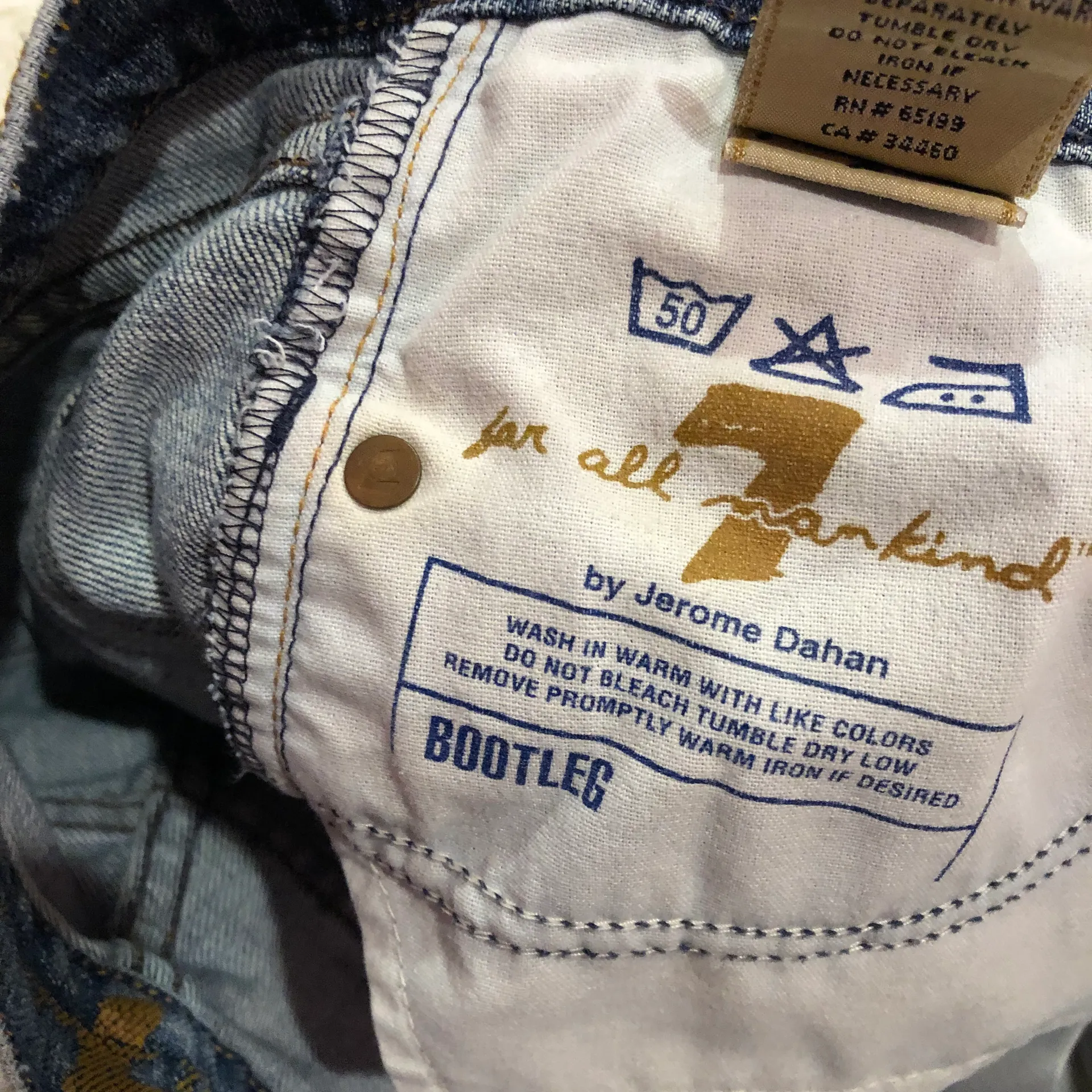 7 for All Man Kind Bootleg Jeans Raw Distressed Hem 28 - Image 8