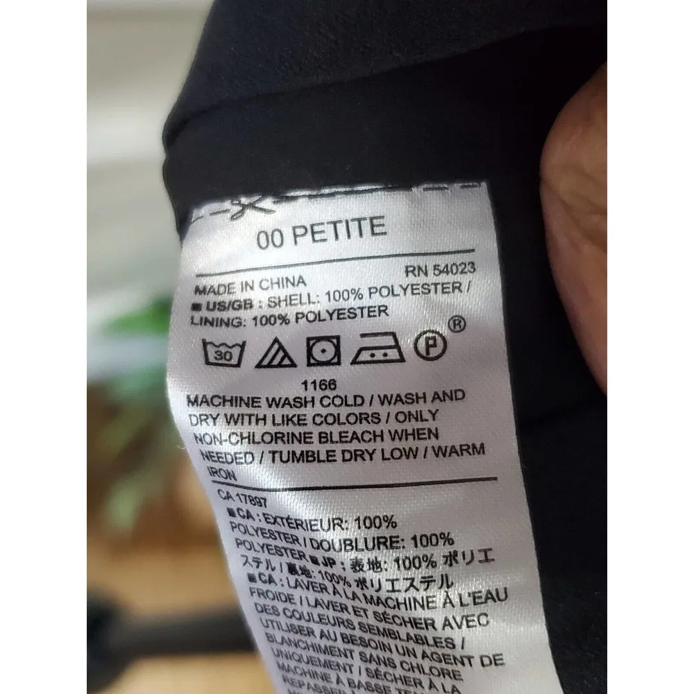 Banana Republic Womens Black 3/4 Sleeve Round Neck Knee Length Dress Petite 00 - Image 11