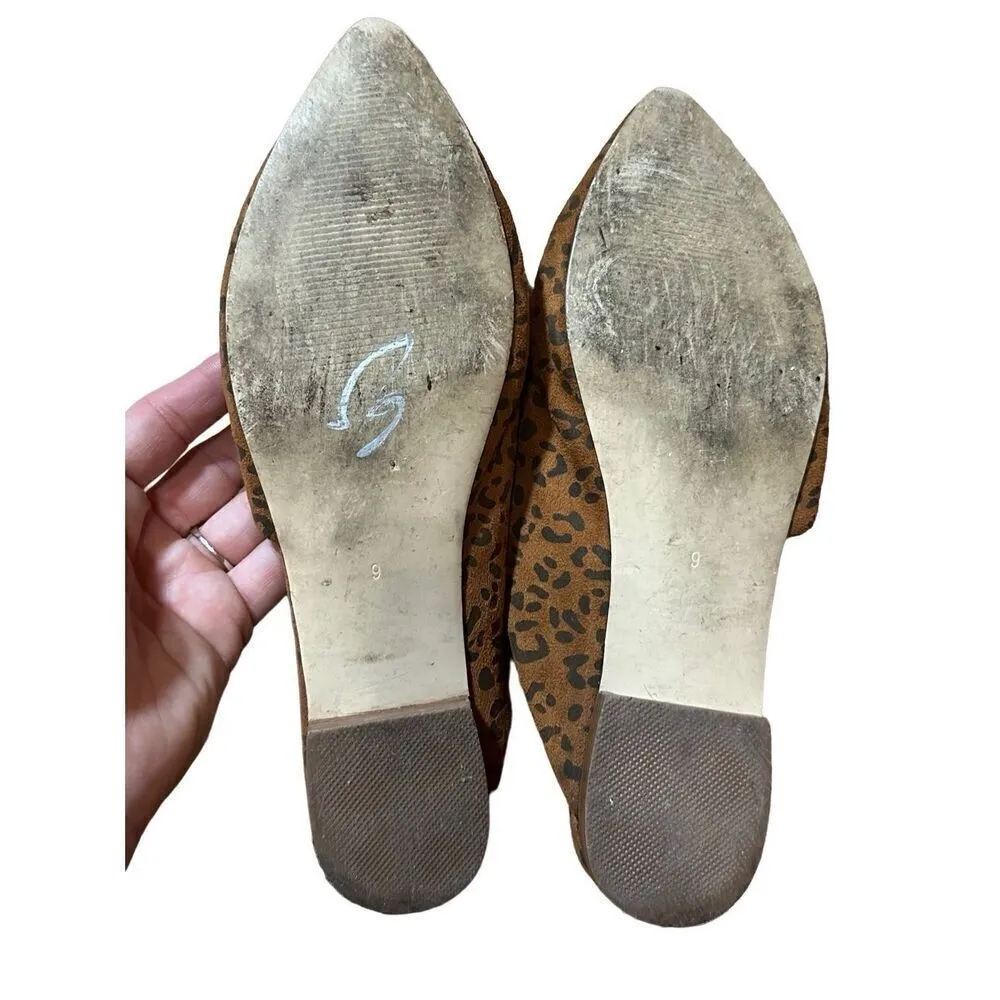 ANTHROPOLOGIE COCONUTS by MATISSE Animal-Printed Flats Sz 9 brown black leopard - Image 8