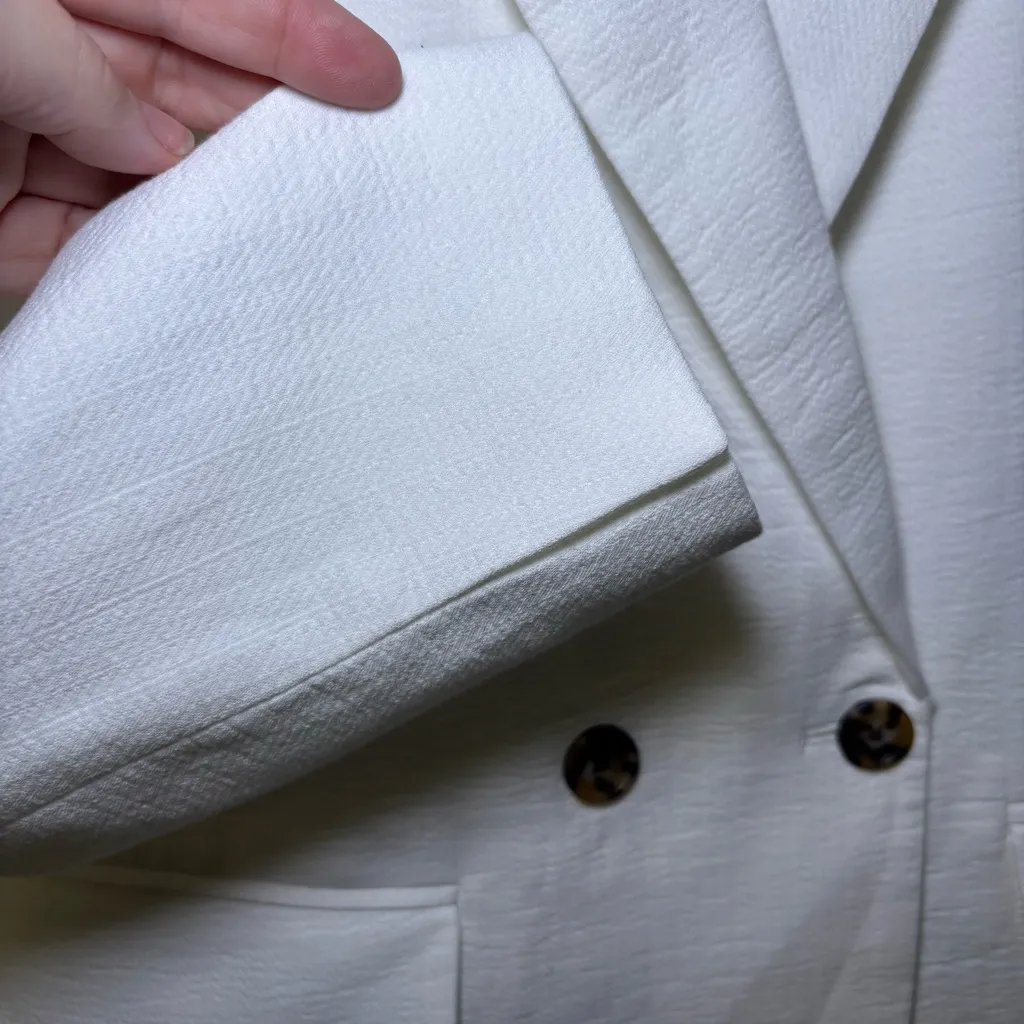 J. Crew 2024 Cotton Linen Blend Textured Blazer Women's Size 4 BY941 NWOT Flaw - Image 12