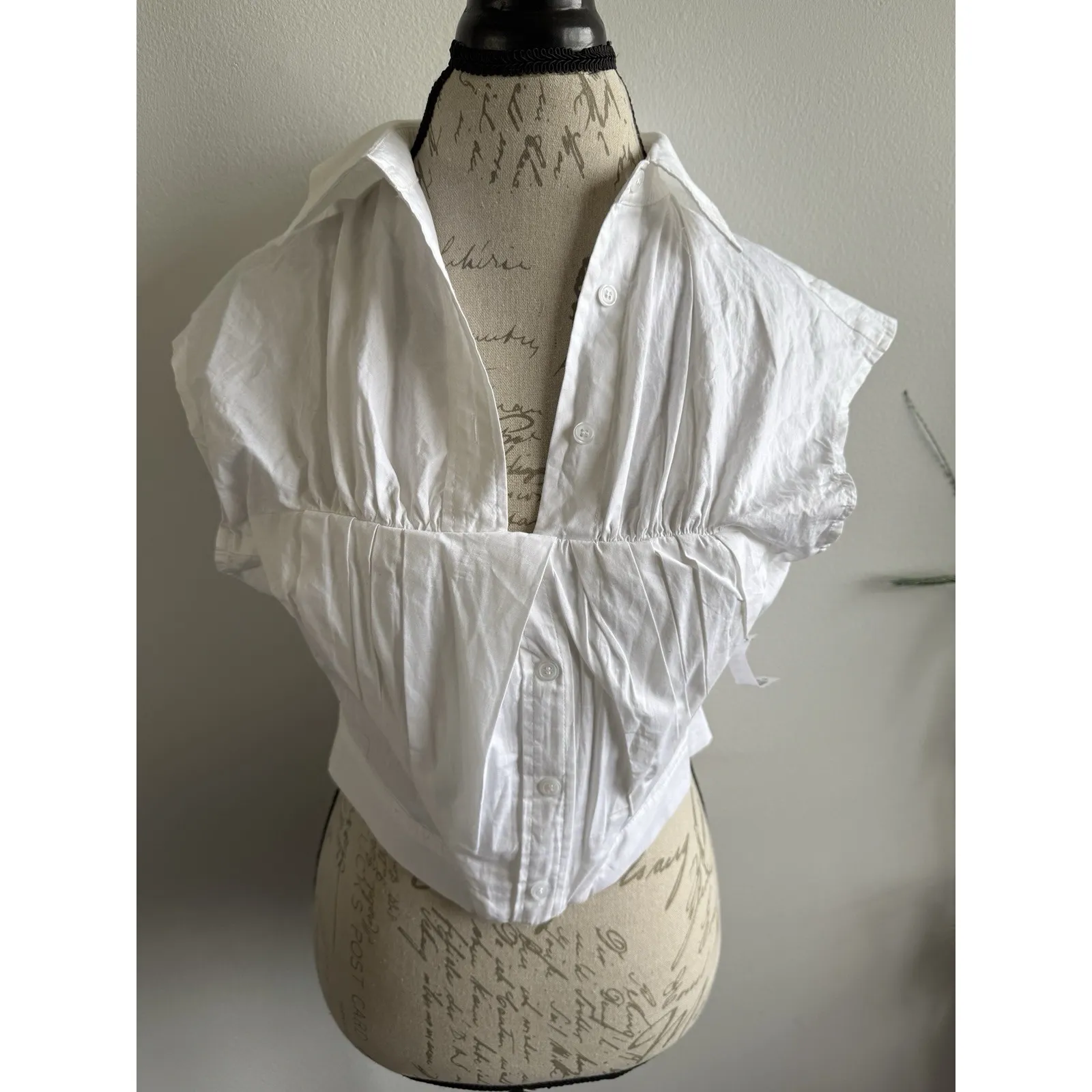 Akira Cotton Blend white Zip At the Back size small Corset - Image 2