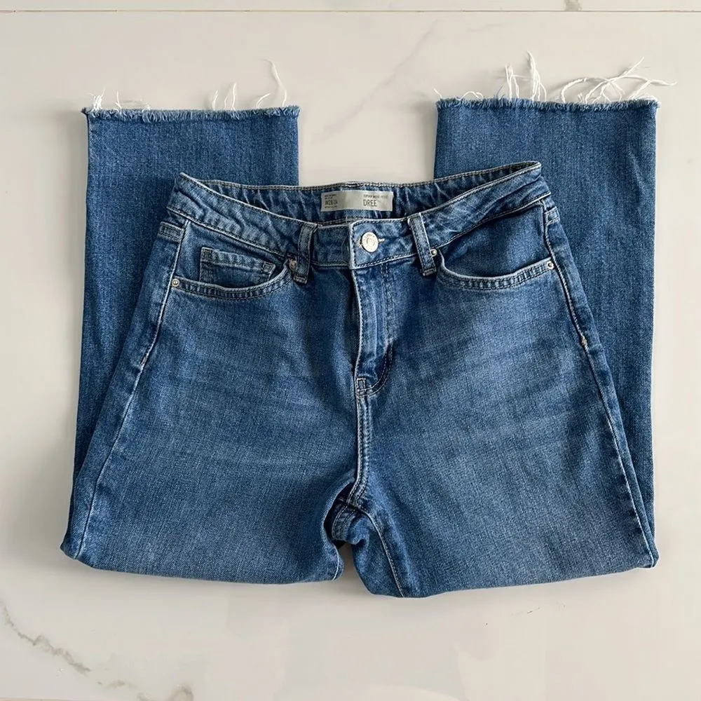 Topshop Moto Dree Women's High Rise Flare Crop Jeans Sz W28/L29 Petite - Image 4