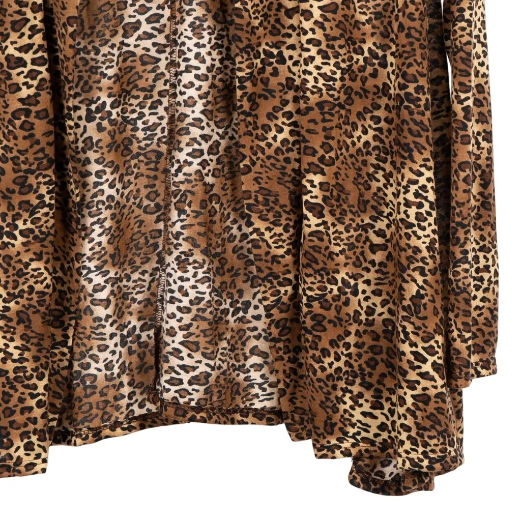 American City Wear Leopard Print Cardigan Sweater XL Womens NEW Open Front USA - Image 3
