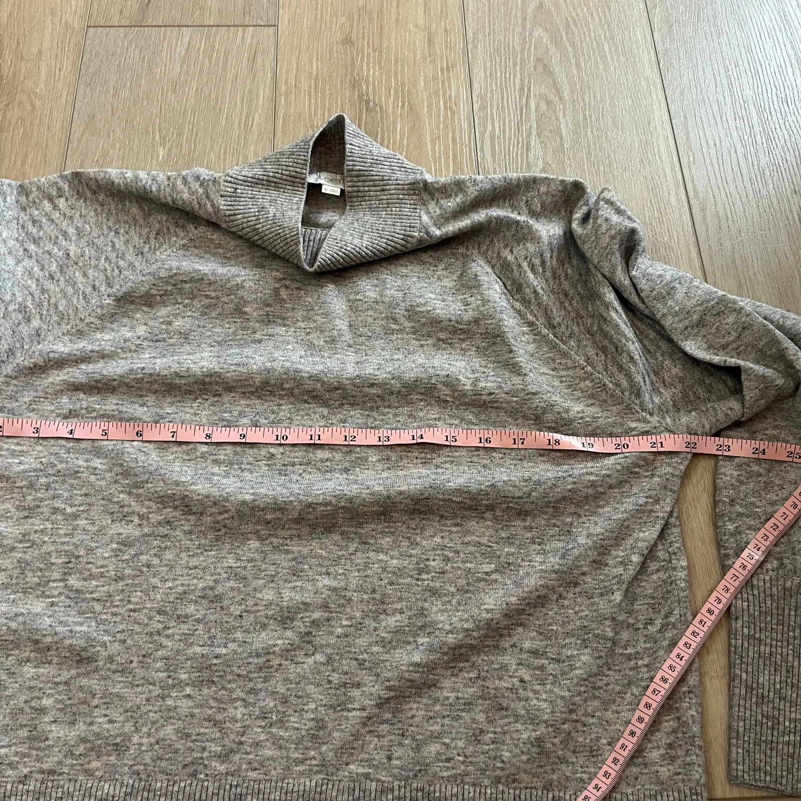 LOFT Women’s Gray Mock Neck Sweater Size XL - Image 7
