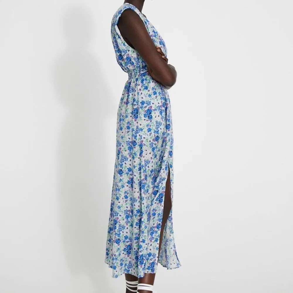 Zara floral printed sleeveless midi dress size Medium - Image 4