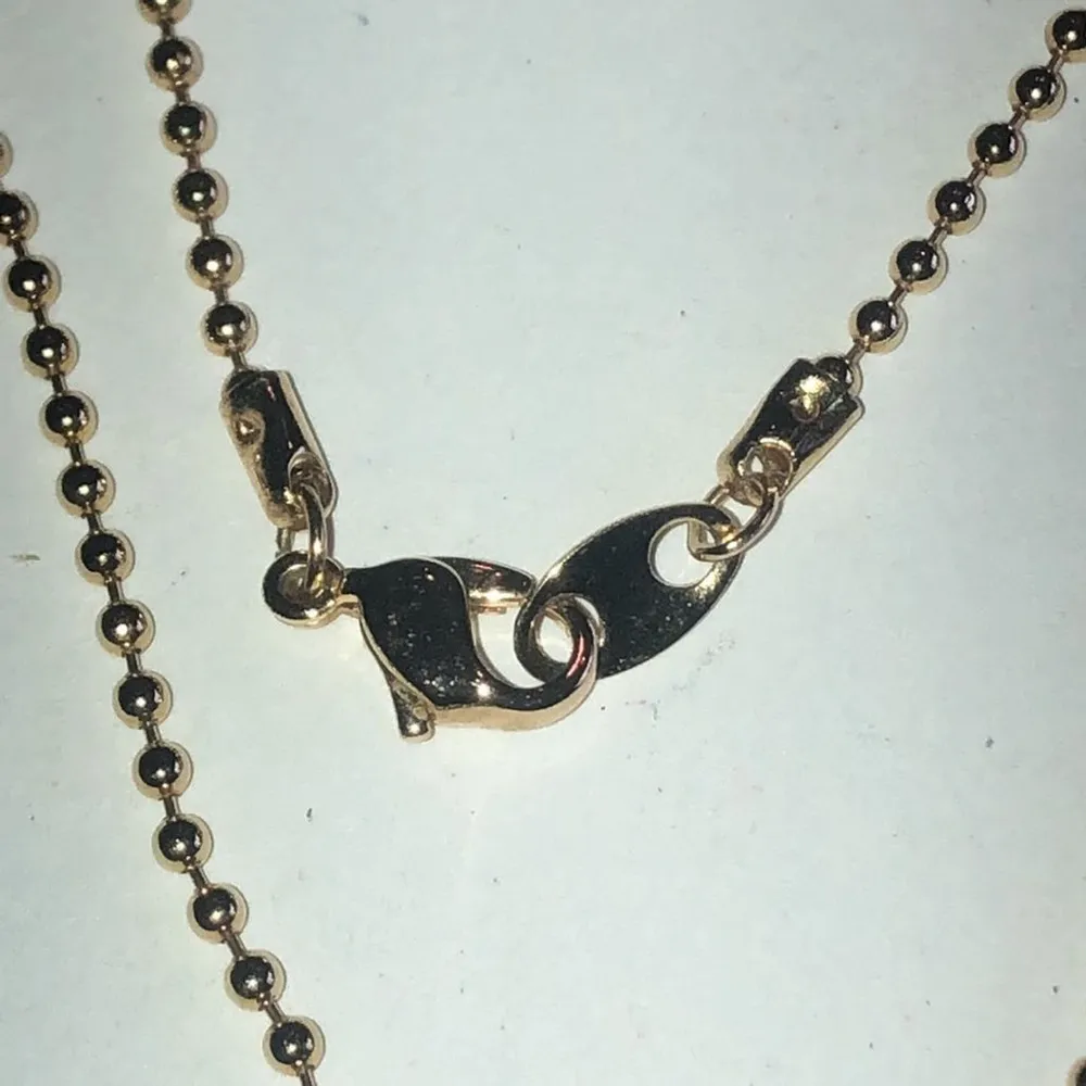 Vintage Gold Tone Ball Chain #1 Grandma Pendant Charm Necklace - Image 5