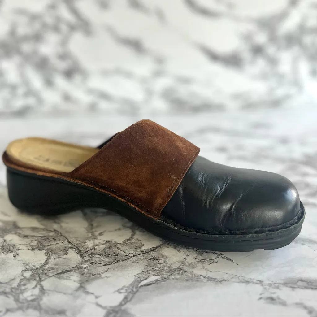 Naot Leilani Clogs Black Raven Suede Leather Slide On Mules Comfort Boho 8/EU 39 - Image 11