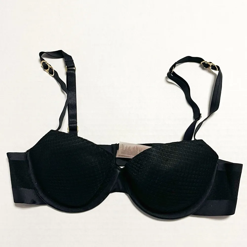 Stella McCartney Bra Basic Mesh Balconette Bra in Black Sz 34B EUC Style S72-108 - Image 2