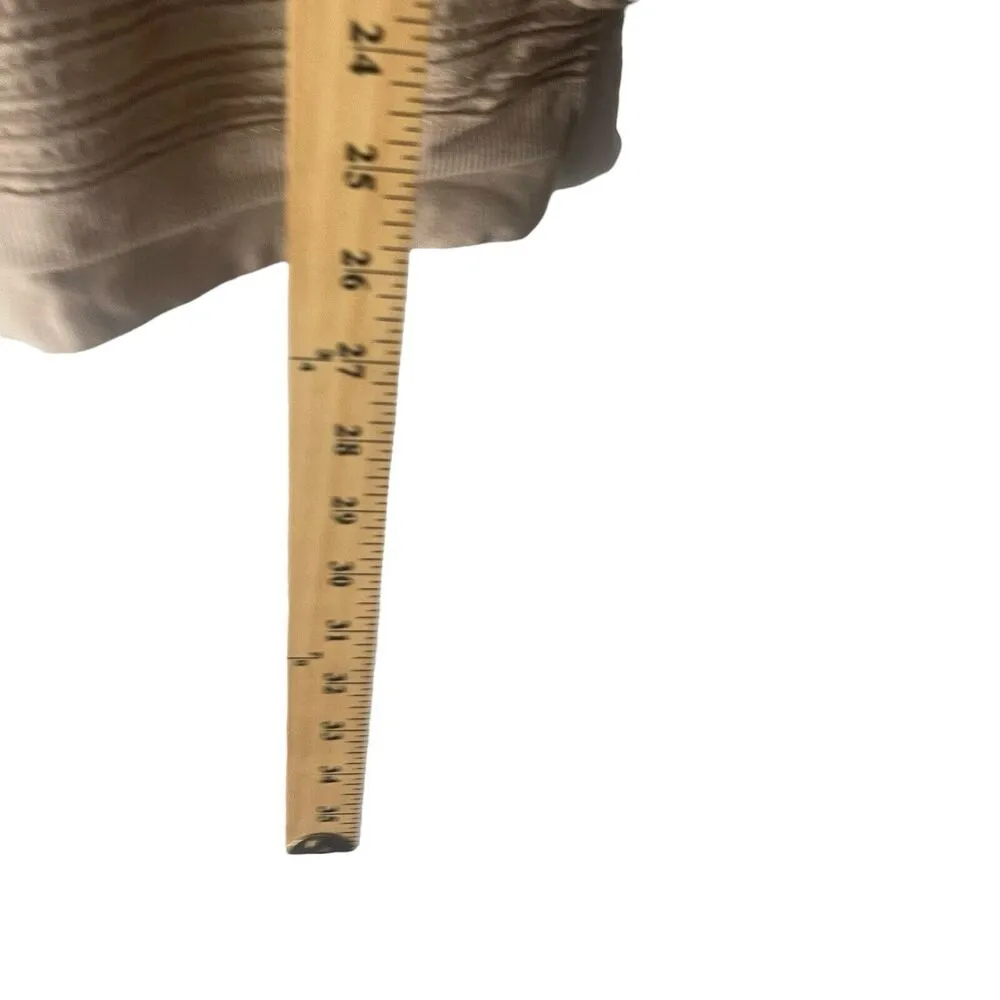 Bebe Y2k Womens Size Small Rouched Stretch Bodycon Round Neck Metallic Dress Top - Image 8