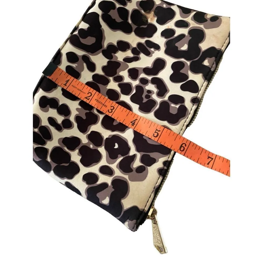 Aimee Kestenberg Leopard Print Pencil Case Pouch Makeup Cosmetic Bag Travel - Image 9
