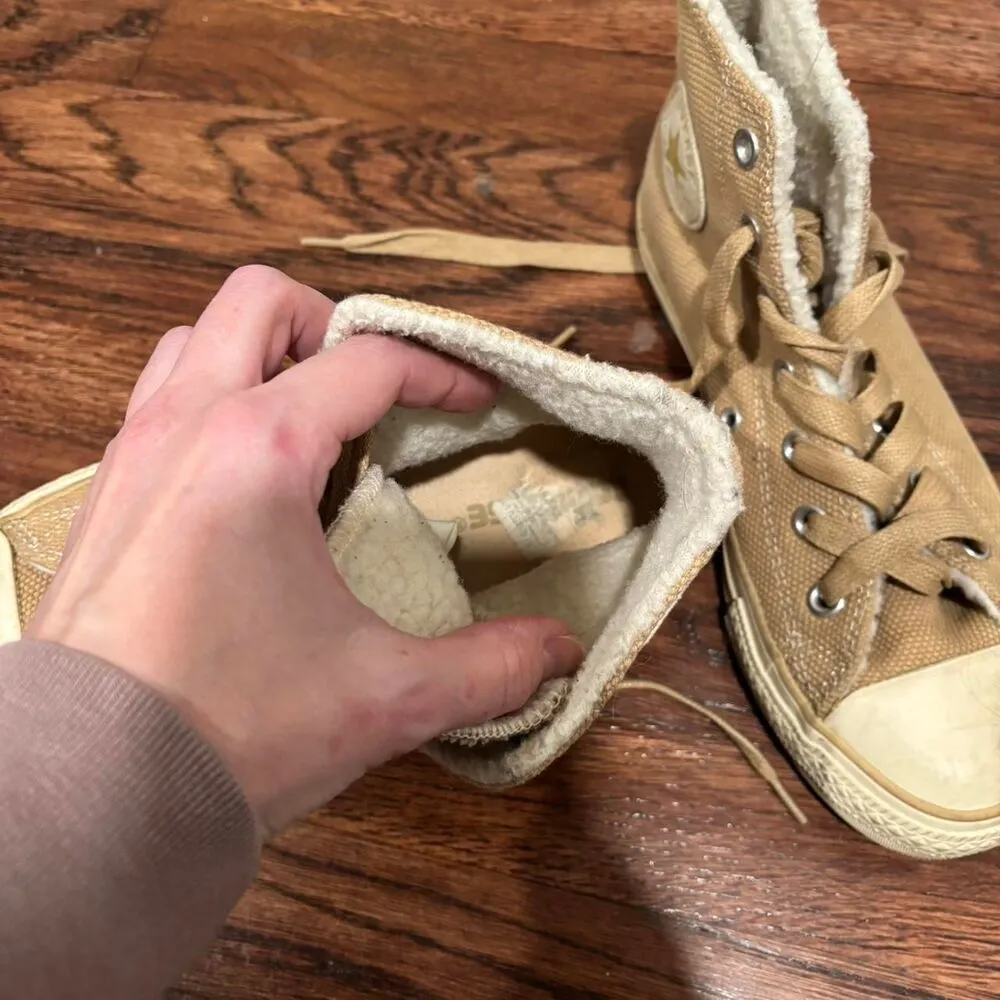 Converse  Women's Tan and Brown Trainers - Image 3