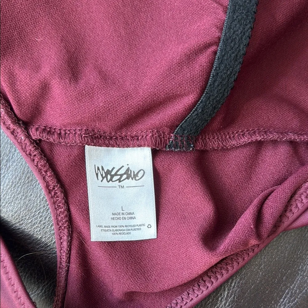 Moschino Red One Piece Swimsuit with Lace-Up Detail - Image 2