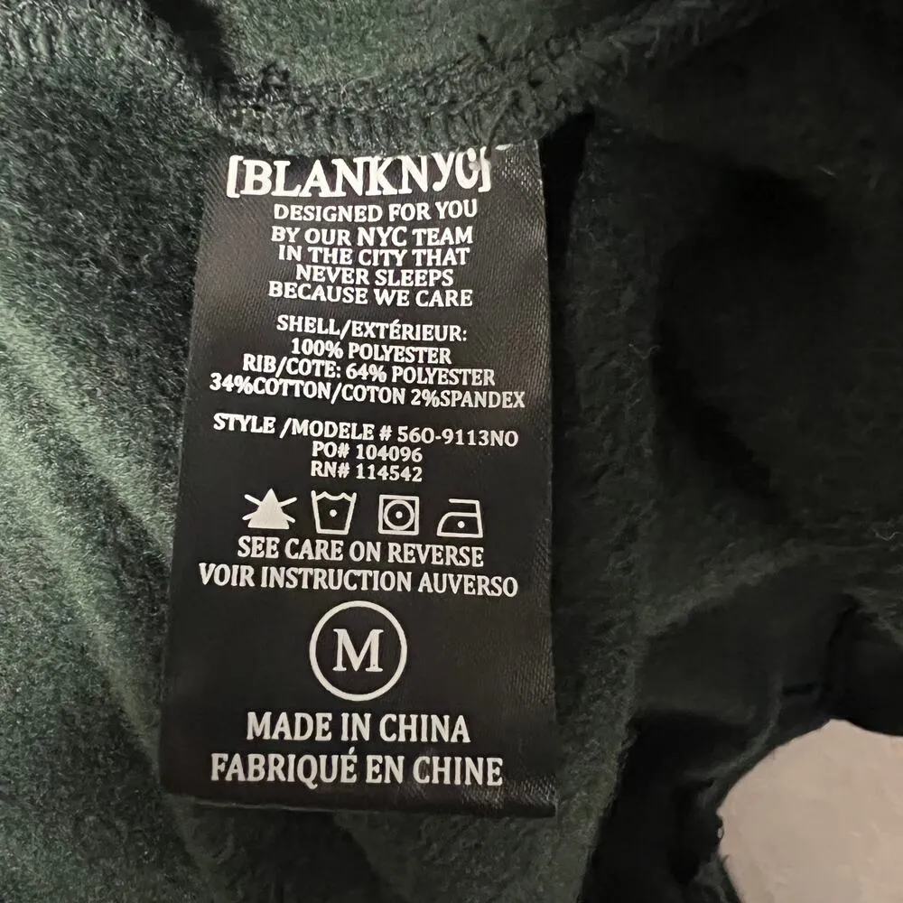 BLANKNYC Open Front Fleece Cardigan Jacket Coat Size Medium Funnel Neck - Image 6