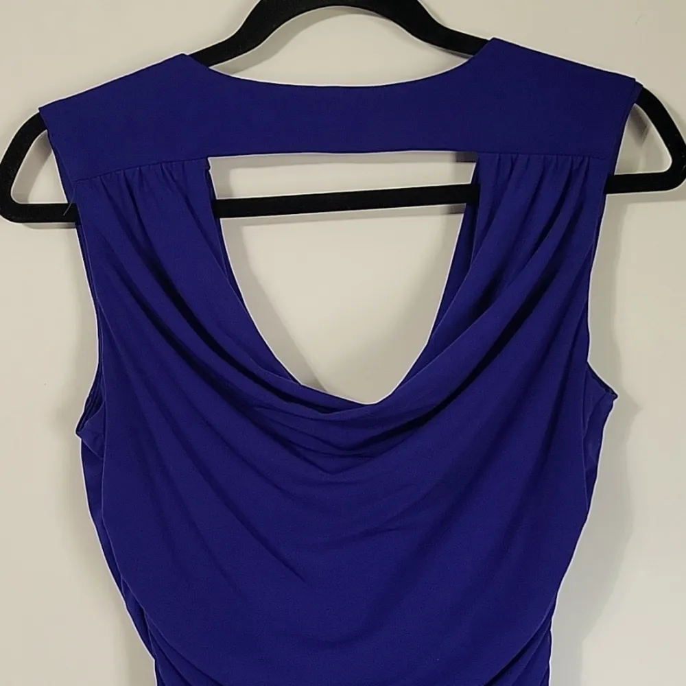 BCX Violet Sleeveless ruched mini dress Sequin Shoulder Size M - Image 10