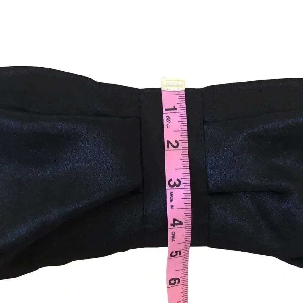 New Black satin formal coquette Bow purse evening bag. , clutch - Image 10