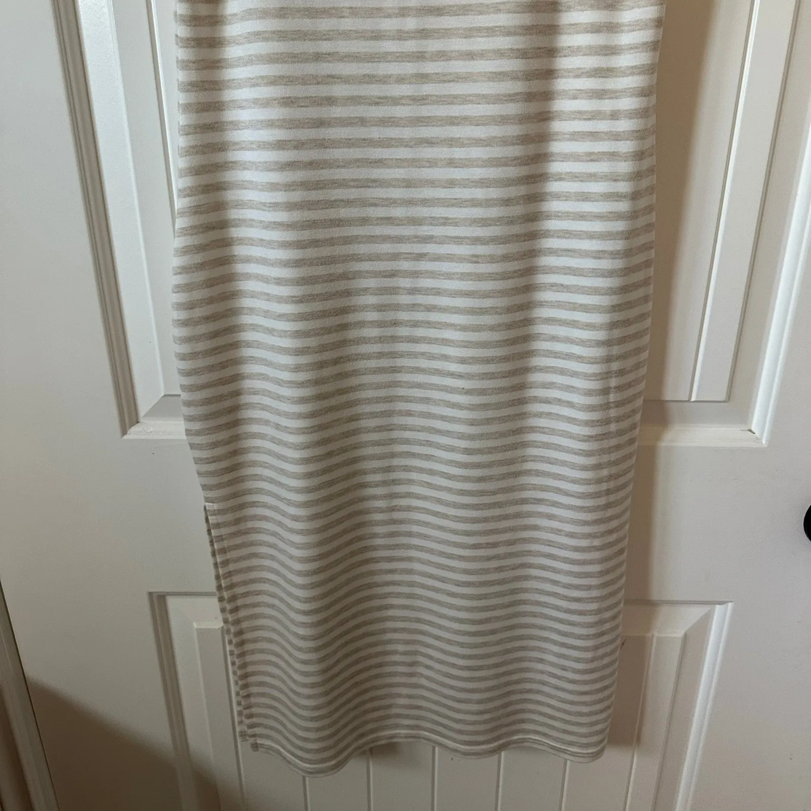 BB Dakota Striped Tank Dress‎ Sleeveless Casual Beige White Size M - Image 7