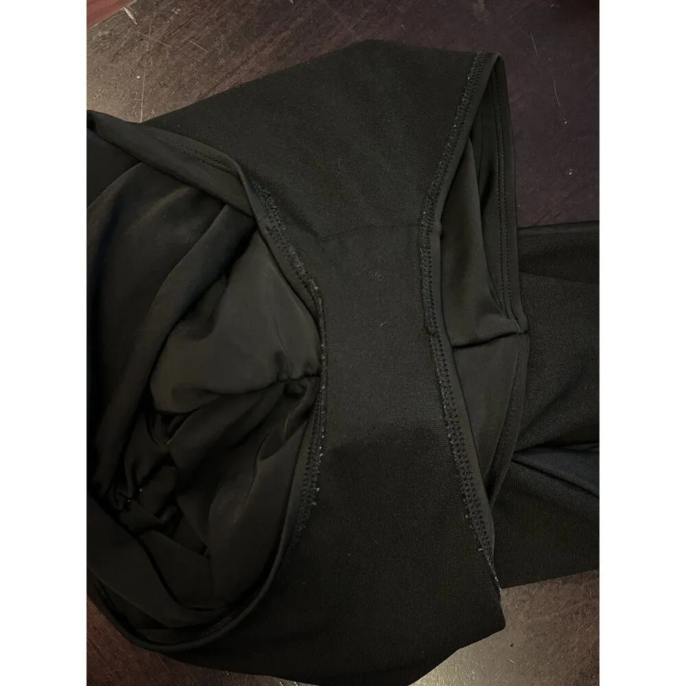 Old Navy Women’s Small Deep V-Neck Tie Back Black Halter One-Piece Swimsuit - Image 4