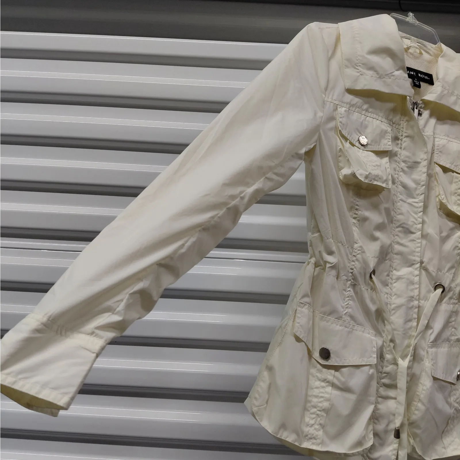 Blanc Noir Womens Lightweight Cargo Utility Jacket Size Small Minimalist Chic - Image 3