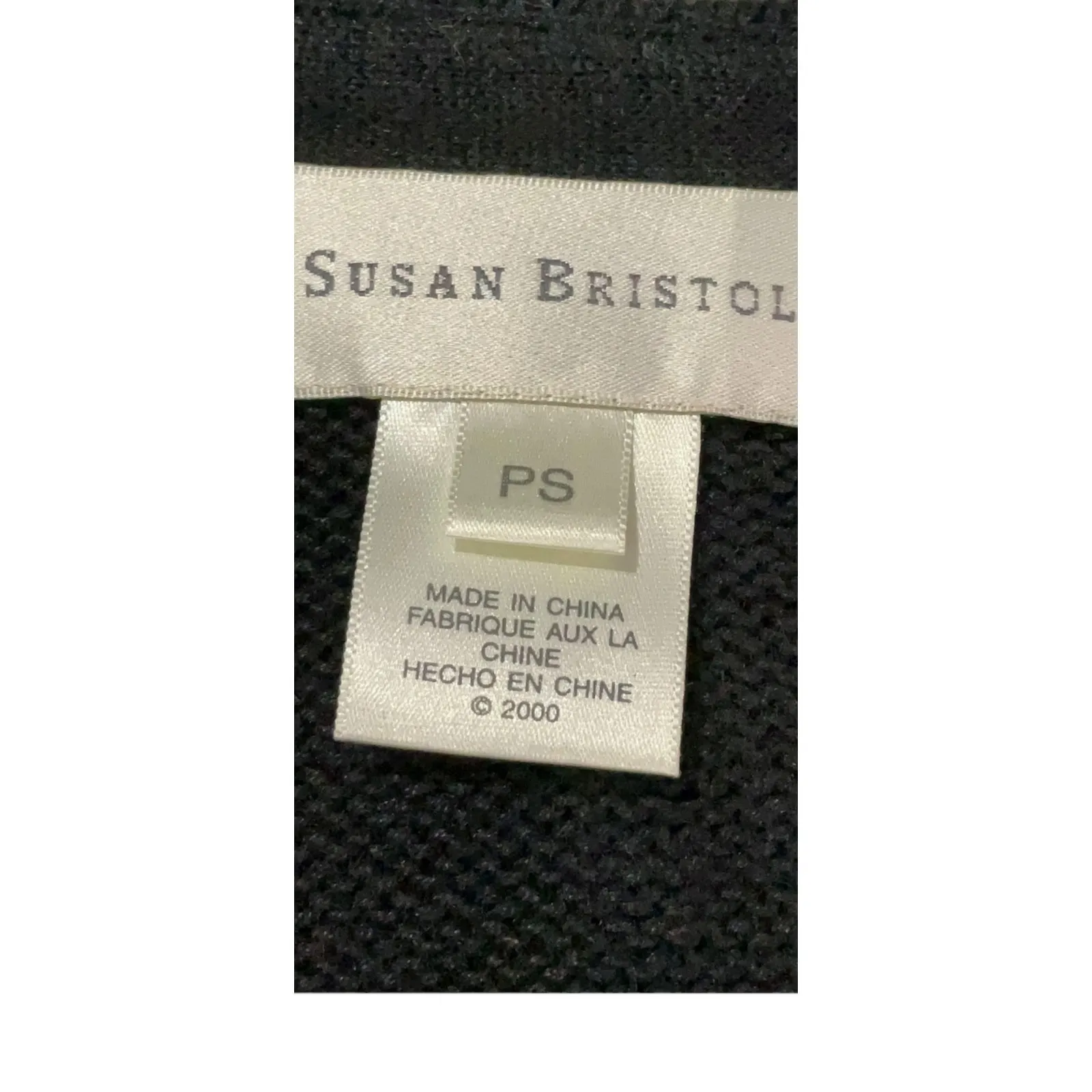 Vintage Susan Bristol Teddy Bear Applique Black Knit Cardigan Sweater Petite Size undefined - Image 9