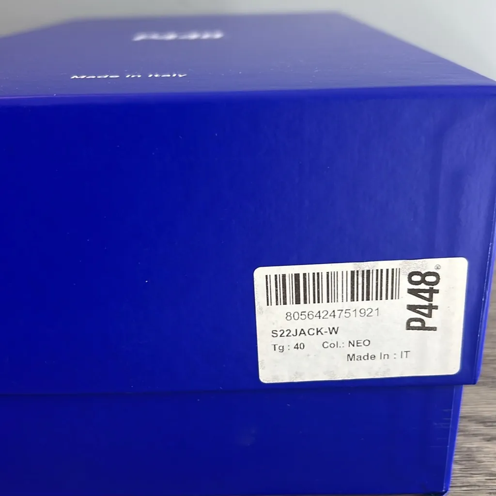 P448 Jack Low Sneakers Italian Leather White Black Hot Pink Gray Suede EU 40 - Image 10