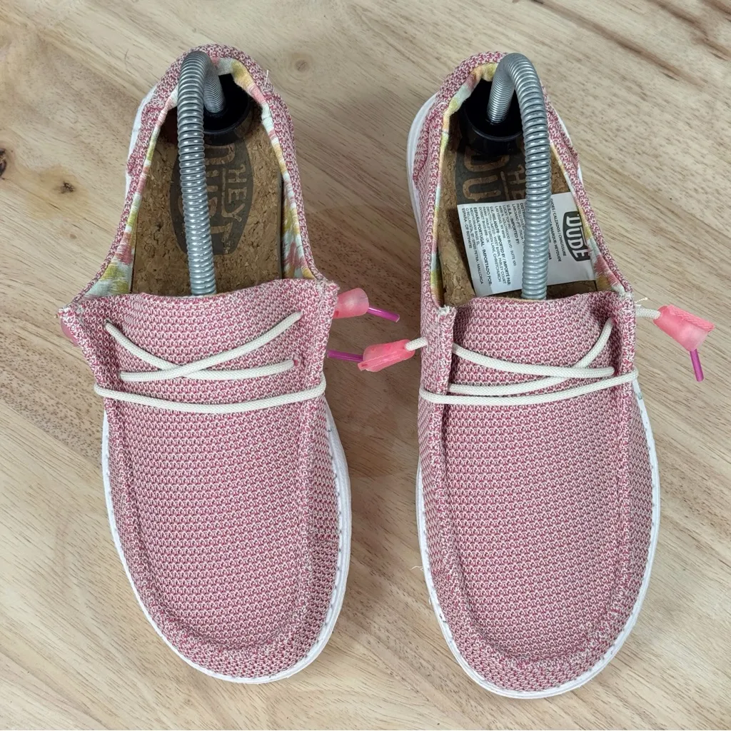 Hey Dude Wendy Knit II Slip On Loafer Shoe Desert Rose Red Womens 7 - Image 4