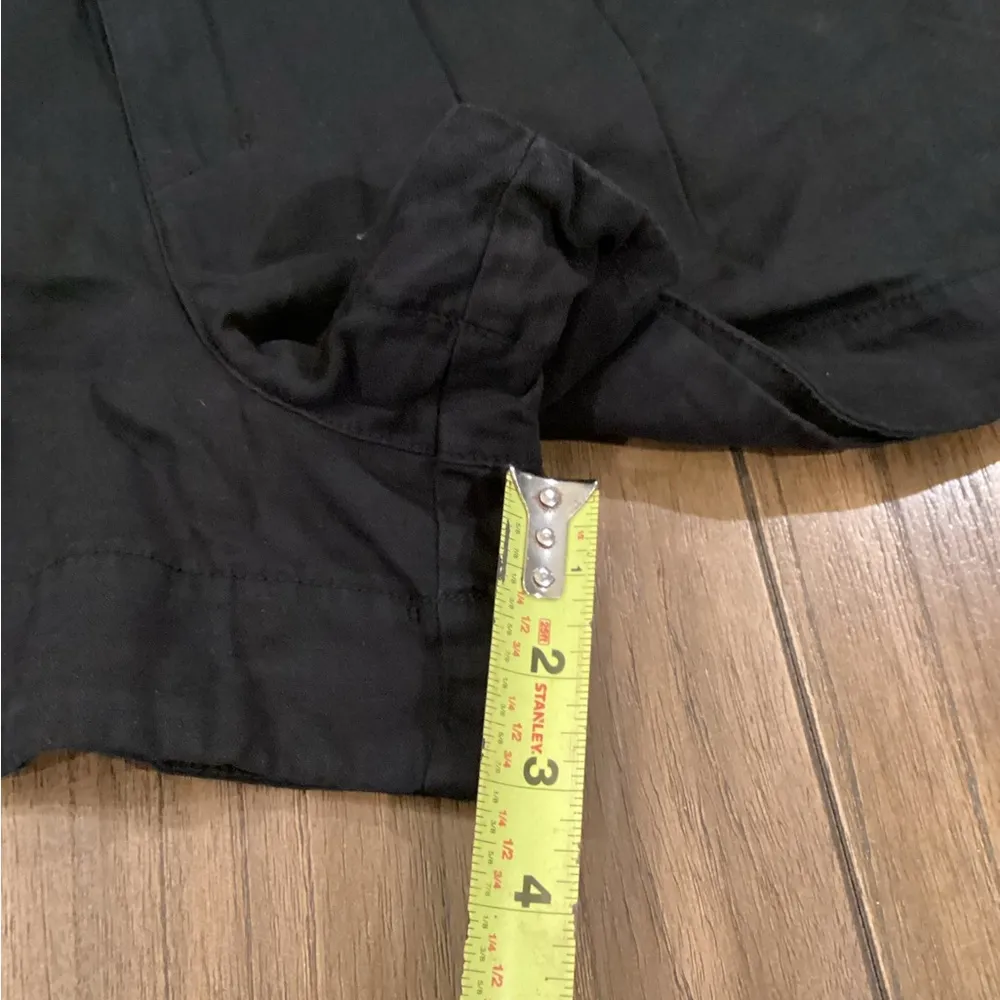 Black linen pleated shorts nwt size large new XL - Image 8