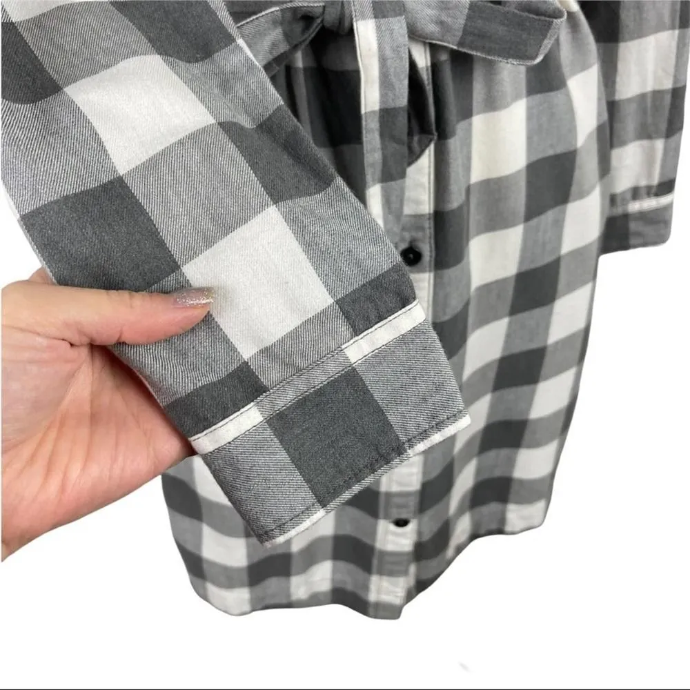 Royal Robbins Jackson Windowpane Plaid Long Sleeve Dress SZ XS Granola Girl - Image 14