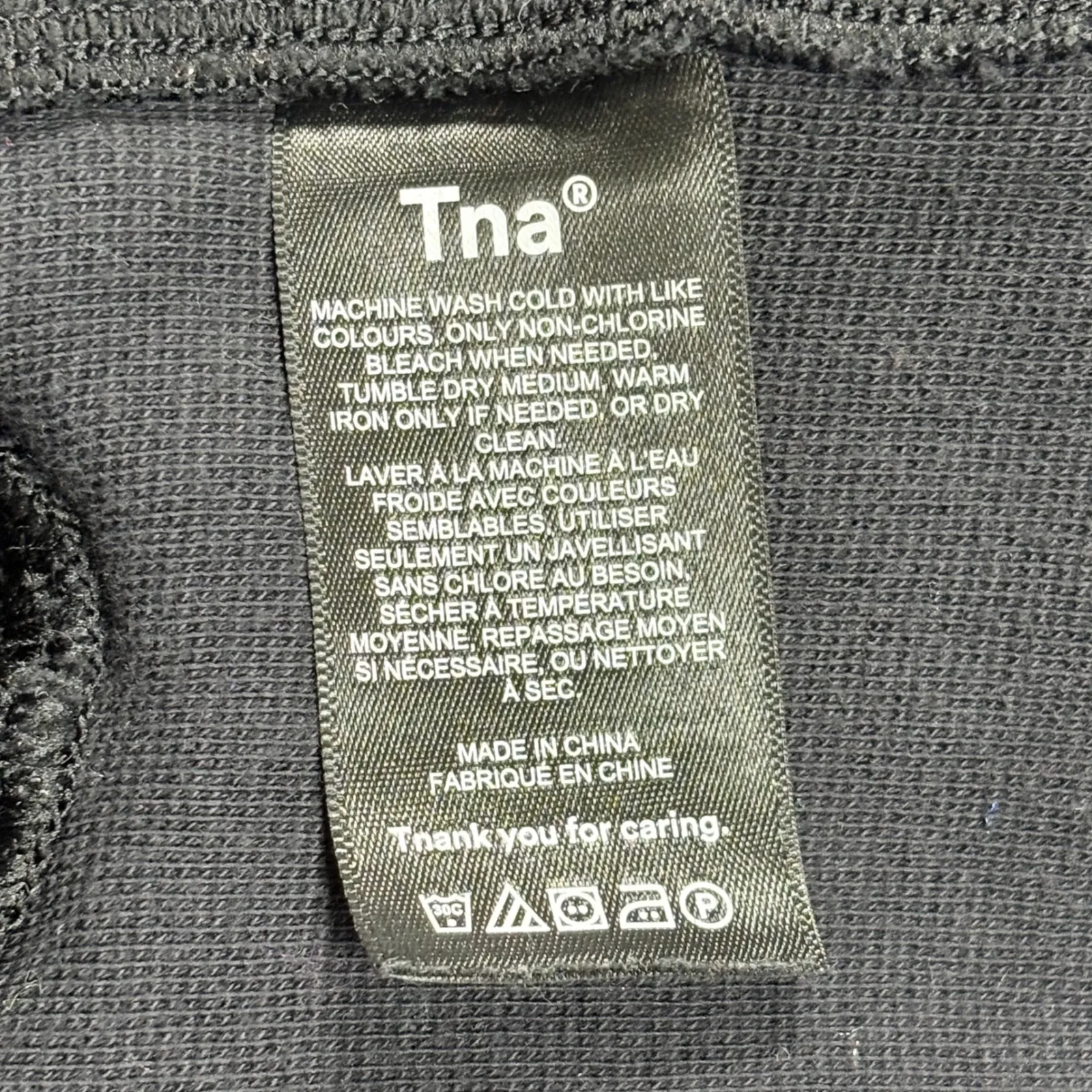 TNA Aritzia Airyaf Women Fleece Crop Hoodie Black Size 2 XS Boxy Sweatshirt - Image 7