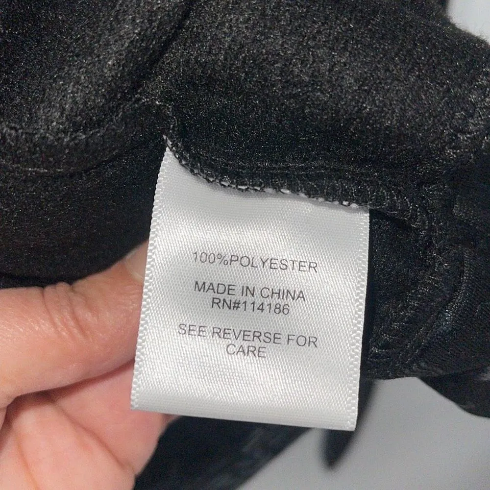 Juicy Couture Fashion Full Zip Thumbhole Logo Sweatshirt Embossed Black Size Med - Image 8