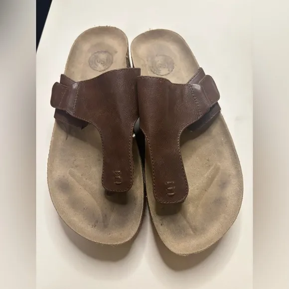 Espadrille Cork Platform Sandals Size 8 Brown Multi color Thong Flip Flop Y2K - Image 2