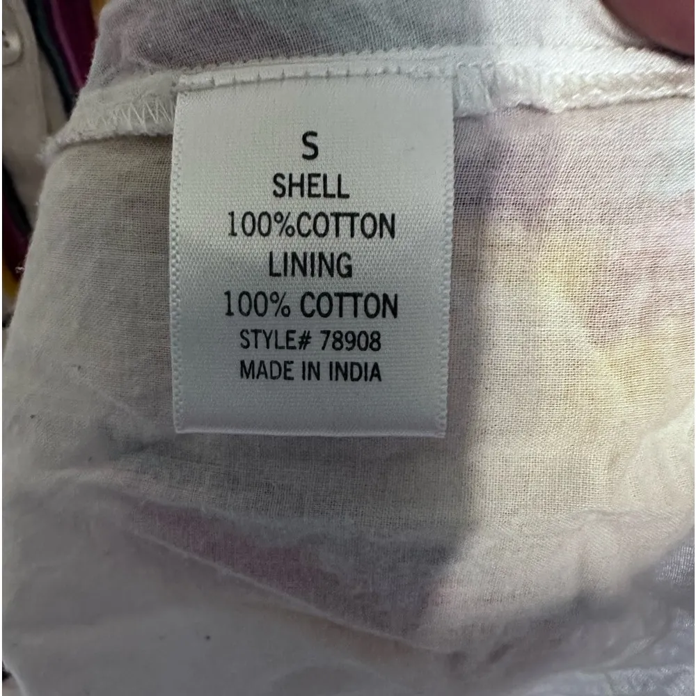 Harper Heritage women’s Striped multi color cotton button down mini dress small - Image 8