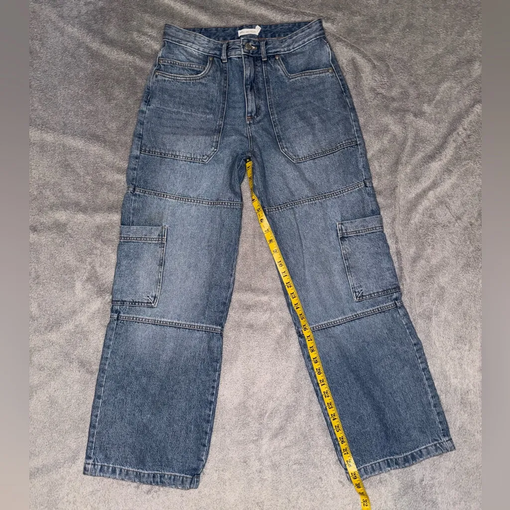AVEC LES FILLES High Waist Cargo Jeans size 27 - Image 7