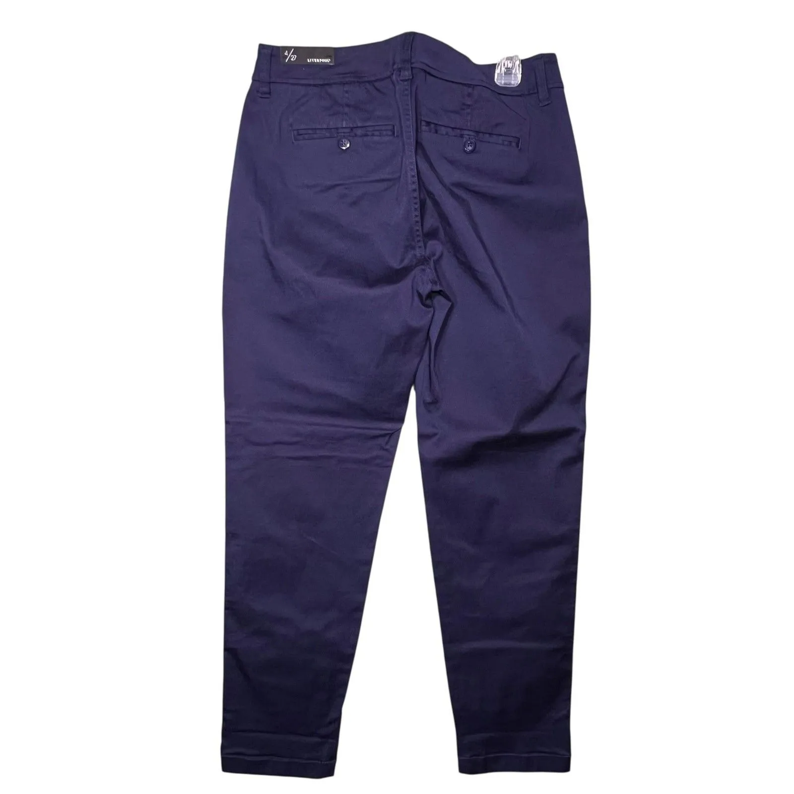 Liverpool Pants Womens 4 Blue Evening Blue Chino Straight Leg Stretch Trousers - Image 3