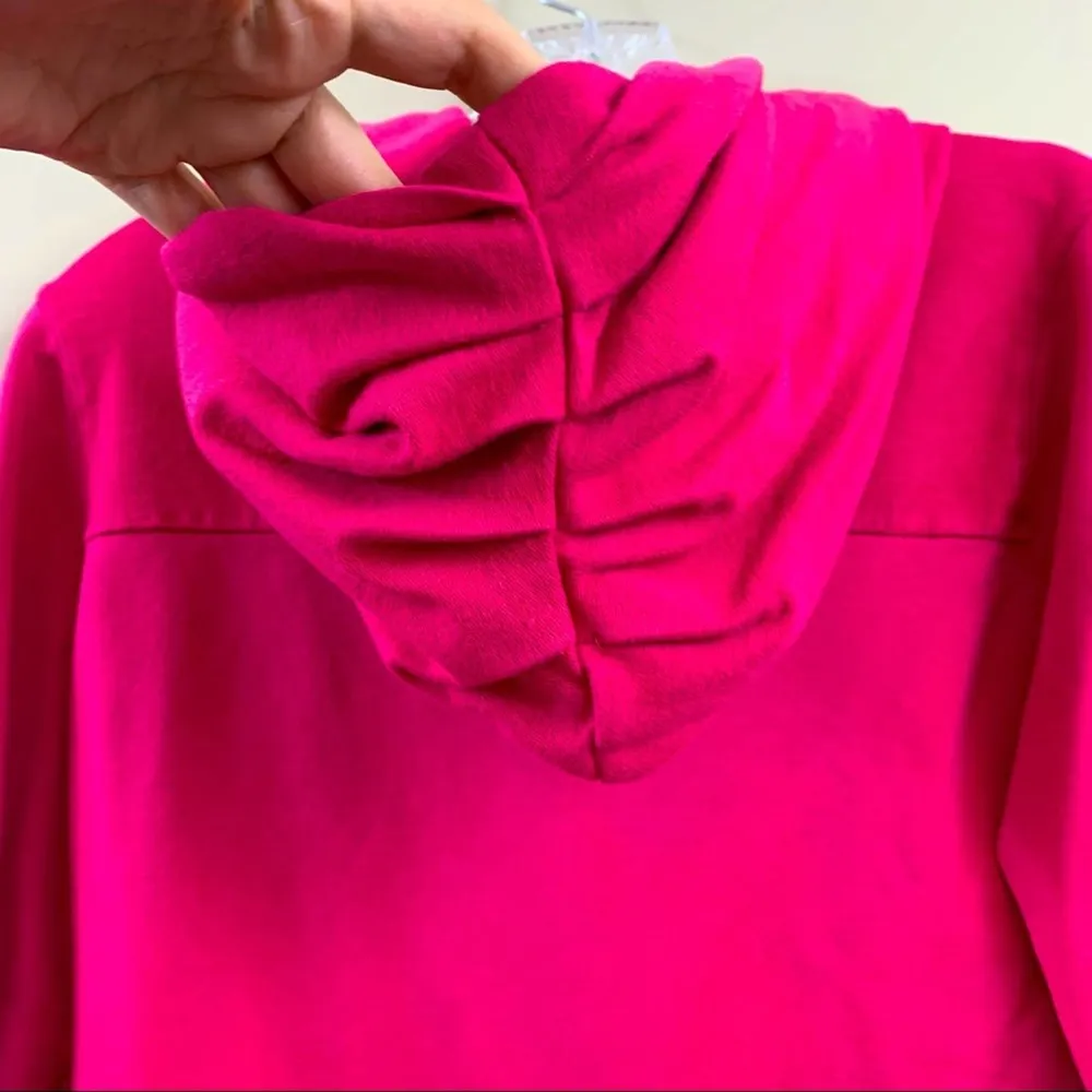 Athleta Asymmetrical Zip-Up Hoodie Long Sleeve Pink Top - Image 4
