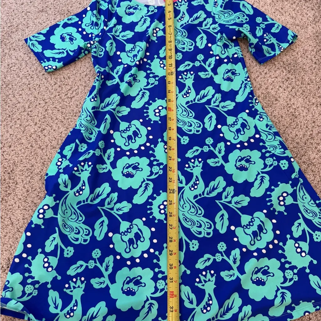 All For Color UPF50 Birds of a Feather Sun Dress Small Blue Aqua Resort Travel - Image 10