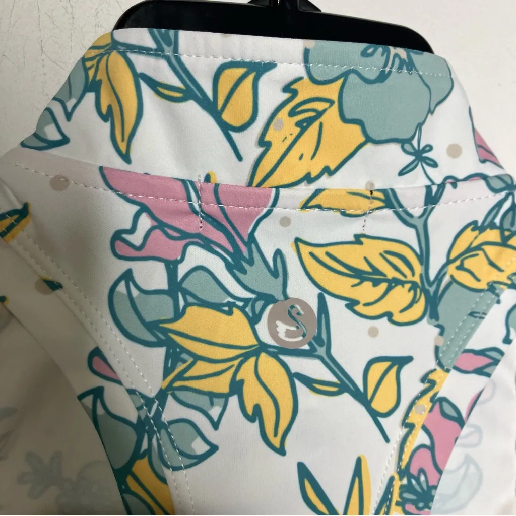 Swannies golf Hurley polo‎ tank top racer back athletic activewear women’s small White - Image 8